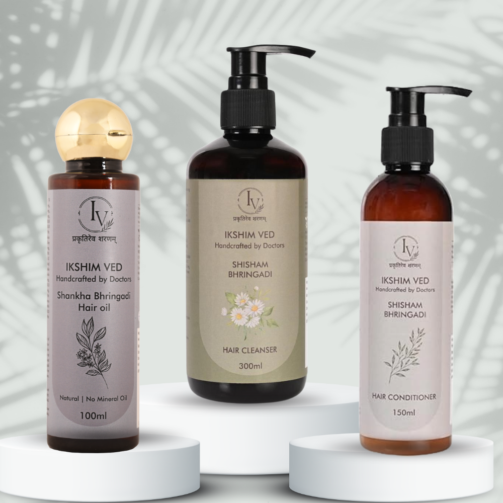 Bhringadi Hair Care Combo Shankha Bhringadi Hair oil Shisham Bhringadi Hair Cleanser & Hair Conditioner